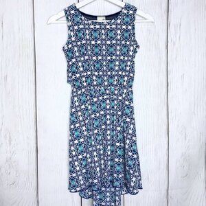 Lily Bleu Girls Blue & White Floral Summer Dress